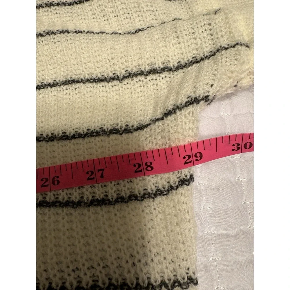 Rip Curl Long Sleeve Lightweight Dark Gray Striped Sweater, Oversized Crop, M - Picture 7 of 9